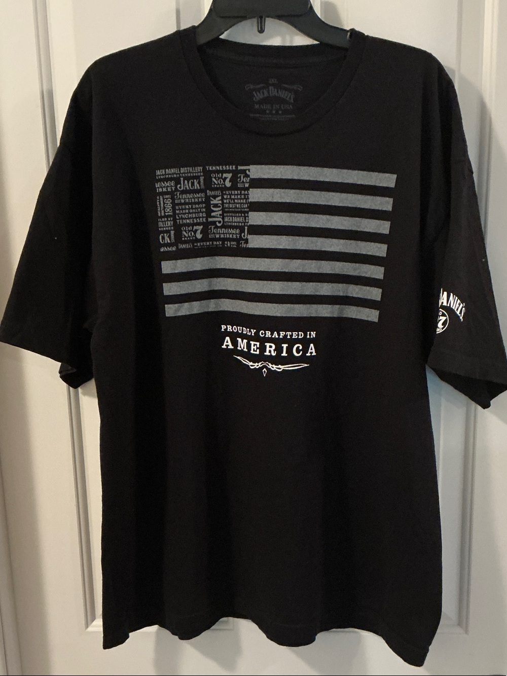 Jack Daniel’s Brand Mens Graphic T-Shirt “Proudly Crafted in America” Size 2XL